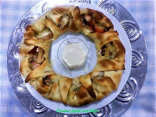 rosca de Reyes, pizza plato terminado entrada