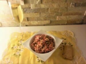 steak tartar receta plato terminado