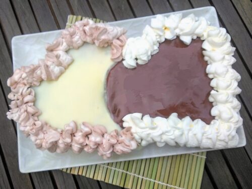 Tarta de San Valentín, plato terminado foto entrada