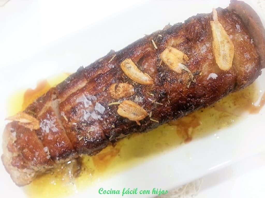 solomillo de cerdo al horno, presentación receta