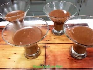 crema de chocolate, foto copa hecha