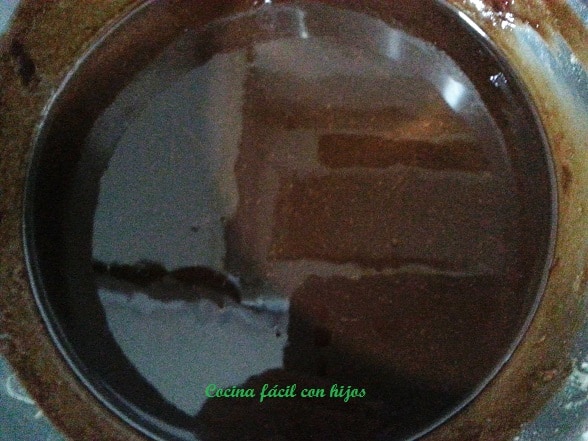crema de chocolate, chocolate fundido