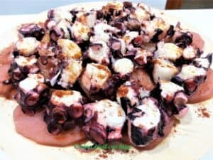 pulpo a la gallega, plato terminado