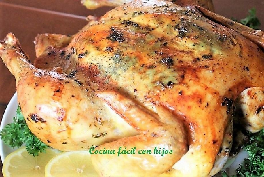 pollo relleno al horno plato terminado receta