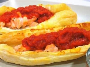 barquitas de salmón plato terminado receta