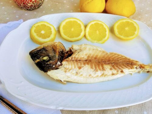 dorada a la sal plato terminado, foto entrada