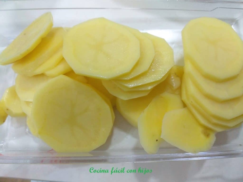 moussaka de calabacín patatas en rodajas