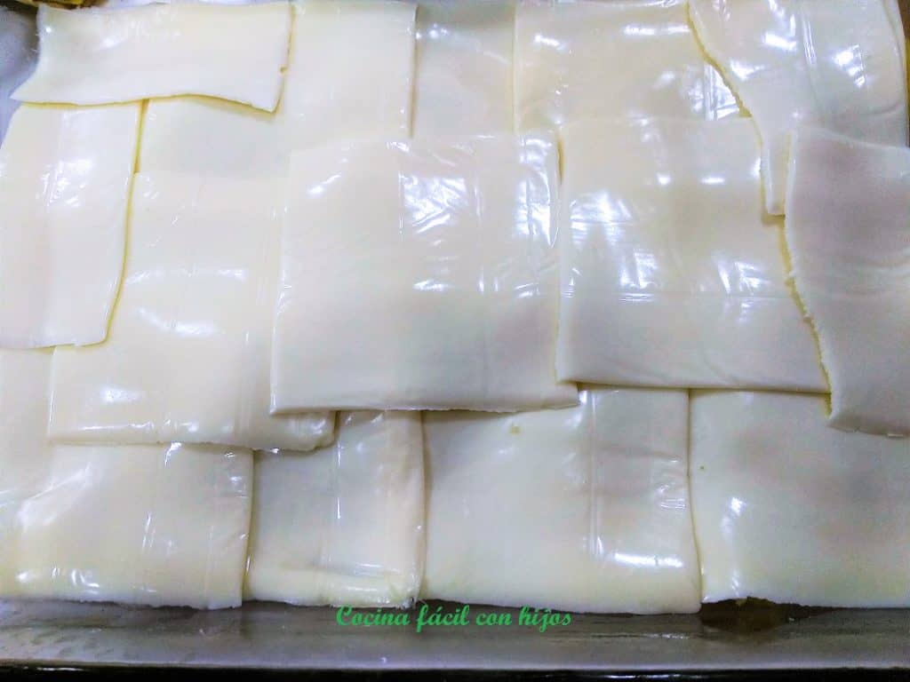 moussaka de calabacín capa de queso