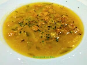 sopa de verduras plato terminado foto receta