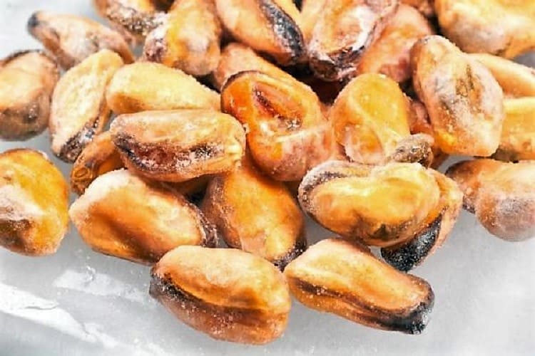 mejillones con pisto, cocidos