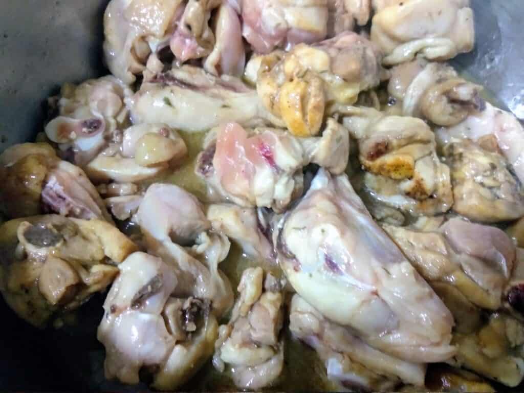 pollo al ajillo dorando pollo