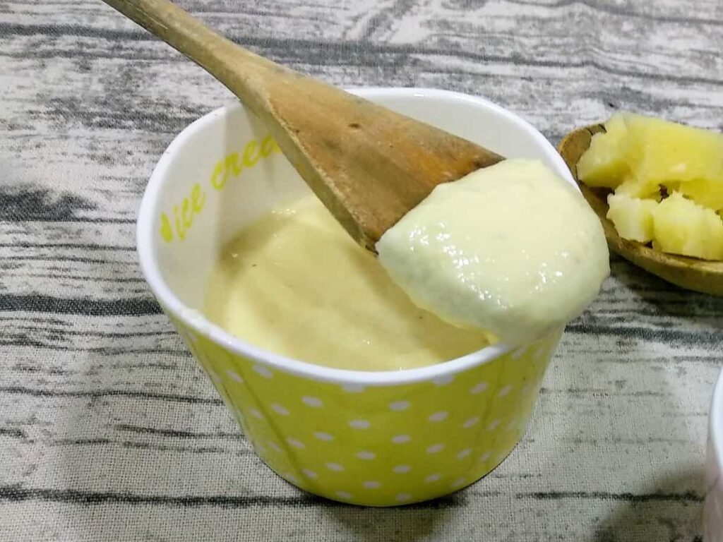 salsa de queso para carne, salsa terminada, receta