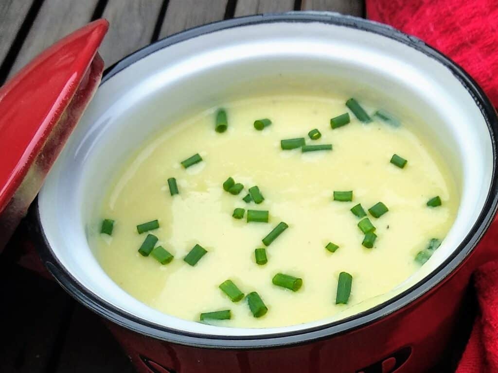 Vichyssoise, plato terminado, foto receta